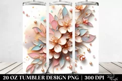Shiny Cherry Blossom Watercolor Tumbler Product Image 2