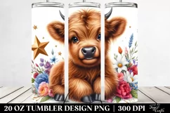 Smiling Baby Highland Cow Tumbler Product Image 2