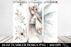 Washed Watercolor Boho Fairy | 20 oz Tumbler Product Image 2