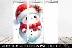Cute Character in Santa Hat 20 Oz Tumbler Product Image 2