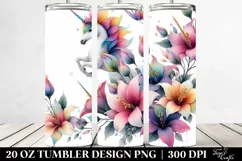 Colorful Unicorn Flower Tumbler Product Image 2