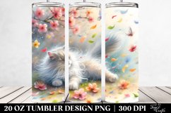 Cat Tumbling Spring Petals | 20 Oz Tumbler Product Image 2