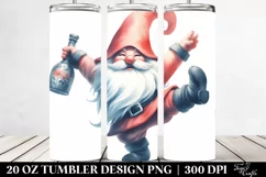 Retro Dancing Gnome Clipart, High-Res 20 Oz Tumbler Product Image 2