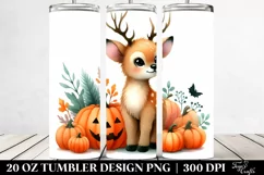 Simple Watercolor Baby Elk | 20 oz Tumbler Product Image 2