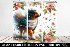 Dog Tumbling Spring Petals | 20 Oz Tumbler Product Image 2