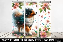 Dog Tumbling Spring Petals | 20 Oz Tumbler Product Image 2