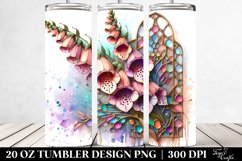 Stained Foxglove Retro Frame | 20 oz Tumbler Product Image 2