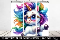 Dancing Baby Unicorn Clipart, High-Res 20 Oz Tumbler Product Image 2