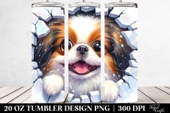 Cute Crazy Japanese Chin Watercolor | 20 Oz Tumbler Product Image 2