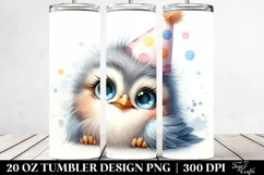 Watercolor Baby Bird | 20 oz Tumbler Product Image 2