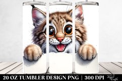 Cute Crazy Lynx Watercolor | 20 Oz Tumbler Product Image 2