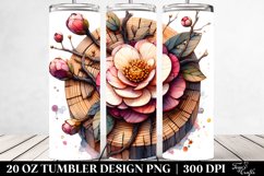 Stained Camellia Watercolor | 20 Oz Tumbler Product Image 2