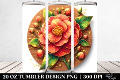 Stained Camellia Watercolor | 20 Oz Tumbler Product Image 2