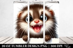 Cute Funny Watercolor Mink | 20 oz Tumbler Product Image 2