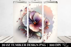 Shiny Pansy Art | 20 oz Tumbler Product Image 2