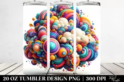 Colorful Vibrant Whimsical Cloud | 20 oz Tumbler Product Image 2