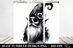 Washed Watercolor Gothic Gnome | 20 oz Tumbler Product Image 2