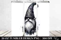 Washed Watercolor Gothic Gnome | 20 oz Tumbler Product Image 2