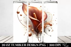 Glossy Wooden Calla Lily | 20 oz Tumbler Product Image 2