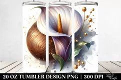 Glossy Wooden Calla Lily | 20 oz Tumbler Product Image 2