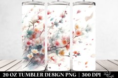 Tumbling Spring Petals Watercolor Pastel Tumbler Product Image 2