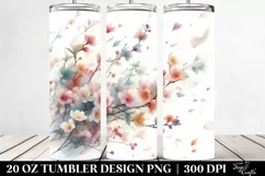 Tumbling Spring Petals Watercolor Pastel Tumbler Product Image 2