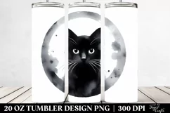 Black Cat Minimalistic Art | Tshirt|Tumbler|Mug|Clipart Product Image 2