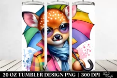 Cute Baby Deer Drawing | 20 oz Tumbler Product Image 2