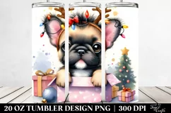 Enthusiastic French Bulldog with Christmas Accessories, Product Image 2
