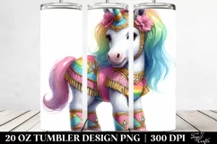 Colorful Baby Unicorn with Hambo Dancer. 20 Oz Tumbler Product Image 2