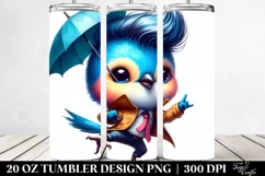Baby Bird Dancing with Cool Haircut PNG Product Image 2