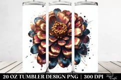 Detailed Shiny Marble Zinnia | 20 oz Tumbler Product Image 2