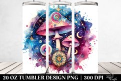 Magical Celestial Mushroom Clipart, High-Res 20 Oz Tumbler Product Image 2