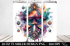 Magical Celestial Mushroom Clipart, High-Res 20 Oz Tumbler Product Image 2