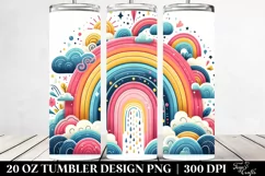 Colorful Whimsical Rainbow | 20 oz Tumbler Product Image 2