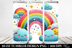Colorful Whimsical Rainbow | 20 oz Tumbler Product Image 2