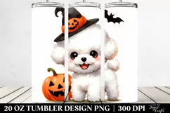 Cute Bichon Frise Halloween PNG Product Image 2