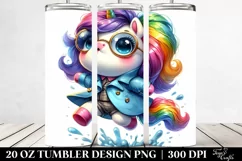 Jumping Unicorn in Style PNG Product Image 2