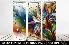 Abstract Wooden Iris Design | 20 Oz Tumbler Product Image 2