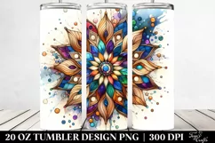 Abstract Wooden Iris Design | 20 Oz Tumbler Product Image 2