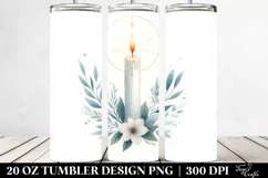 Simple Candle Watercolor | 20 oz Tumbler Product Image 2