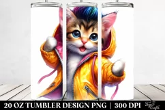 Model Cat with Cool Haircut PNG Product Image 2