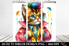Model Cat with Cool Haircut PNG Product Image 2