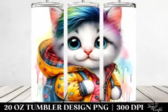 Model Cat with Cool Haircut PNG Product Image 2