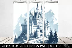 Simple Castle Digital Painting | 20 oz Tumbler Product Image 2