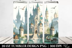 Simple Castle Digital Painting | 20 oz Tumbler Product Image 2