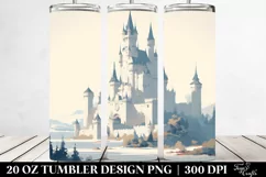 Simple Castle Digital Painting | 20 oz Tumbler Product Image 2