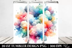 Colorful Abstract Watercolor Cloud PNG Product Image 2