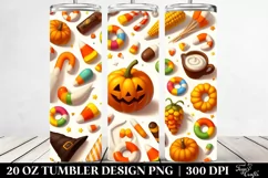 Simple Candy Corn Digital Painting | 20 oz Tumbler Product Image 2