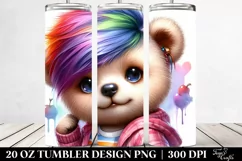 Cute Baby Bear Playing | 20 oz Tumbler Product Image 2